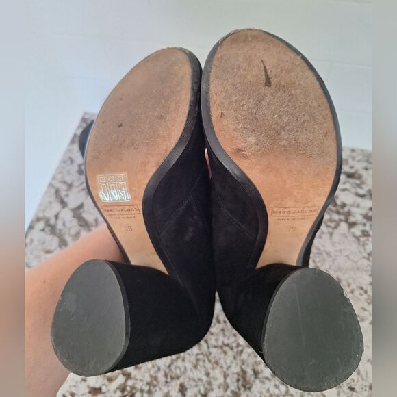 MARC BY MARC JACOBS TALL BOOTS BLACK SUEDE LEATHER Size 39 - Picture 9 of 13